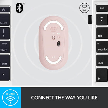 Logitech Pebble Bluetooth Wireless Mouse, Slim Silent Computer Mouse with Quiet Click - Imported from UK